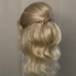 Bridal Half-Up Half-Down Hairstyle with Curls